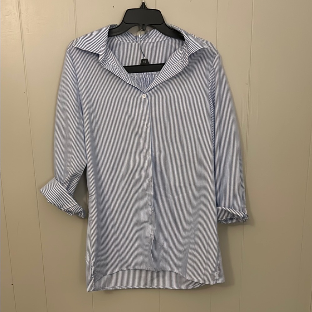 Women’s Blue Striped Shirt